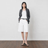 SIJN6108 Bermuda Denim Shorts_White