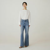 SIJN6109 Clean Loose Bootcut Denim_Medium Blue