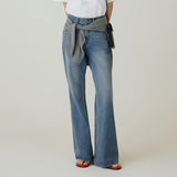 SIJN6109 Clean Loose Bootcut Denim_Medium Blue