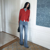 SIJN6109 Clean Loose Bootcut Denim_Medium Blue