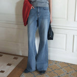 SIJN6109 Clean Loose Bootcut Denim_Medium Blue