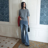 SIJN6109 Clean Loose Bootcut Denim_Medium Blue