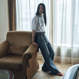 SIJN6109 Clean Loose Bootcut Denim_Medium Blue