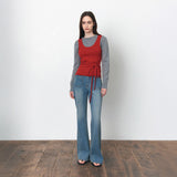 SIJN6110 Two-Pocket Slim Bootcut Denim_Medium blue