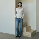 SIJN6116 Cool Washed Cropped Denim_Medium Blue