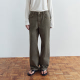 SIJN6118 Vintage Low-Rise Wide Jeans_Vintage brown