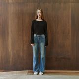 SIJN6119 Regular Curved Jeans_Vintage blue