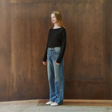SIJN6119 Regular Curved Jeans_Vintage blue