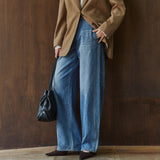 SIJN6120 Barrel Wide Curved Jeans_Medium blue