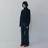 SIJN6123 Bell-Flare Denim_Deep blue