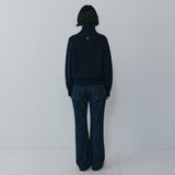 SIJN6123 Bell-Flare Denim_Deep blue
