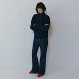 SIJN6123 Bell-Flare Denim_Deep blue