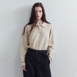 SIKN2136 Classic Collar Knit_Beige