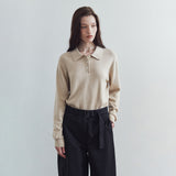 SIKN2136 Classic Collar Knit_Beige