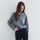 SIKN2136 Classic Collar Knit_Charcoal