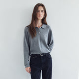 SIKN2136 Classic Collar Knit_Charcoal