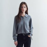 SIKN2136 Classic Collar Knit_Charcoal