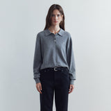 SIKN2136 Classic Collar Knit_Charcoal