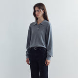 SIKN2136 Classic Collar Knit_Charcoal