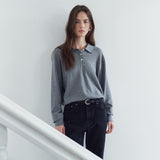 SIKN2136 Classic Collar Knit_Charcoal