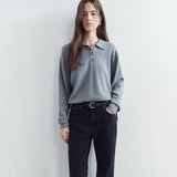 SIKN2136 Classic Collar Knit_Charcoal