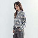 SIKN2136 Classic Stripe Collar Knit_Melange gray