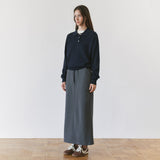 SIKN2136 Classic Collar Knit_Dark navy