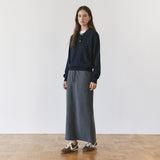 SIKN2136 Classic Collar Knit_Dark navy