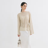 SIKN2149 String sheer Knit_Beige