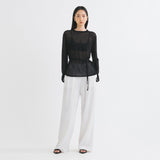 SIKN2149 String sheer Knit_Black