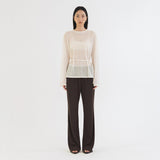 SIKN2149 String sheer Knit_Ivory