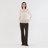 SIKN2149 String sheer Knit_Ivory