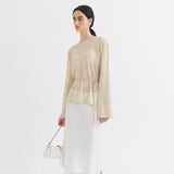 SIKN2149 String sheer Knit_Beige