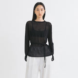 SIKN2149 String sheer Knit_Black
