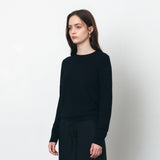 SIKN2175 Basic Round Neck Long Sleeve Knit_Black