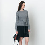 SIKN2179 Strap U-Neck Sleeveless Knit_Melange Gray