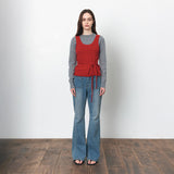 SIKN2179 Strap U-Neck Sleeveless Knit_Red