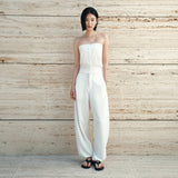SIKN2180 Fluid Tube Top Knit_White