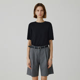 SIKN2184 Basic Round Neck Short Sleeve Knit_Black