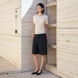 SIKN2188 Fluid Pocket Short Sleeve Knit_Skin Beige