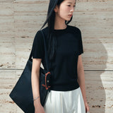 SIKN2188 Fluid Pocket Short Sleeve Knit_Black