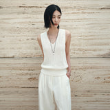 SIKN2191 Linen Blend Sleeveless Knit_Ivory