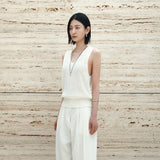 SIKN2191 Linen Blend Sleeveless Knit_Ivory