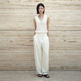 SIKN2191 Linen Blend Sleeveless Knit_Ivory
