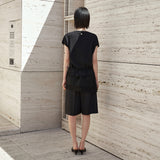 SIKN2192 Draped Wrap Knit Top_Black