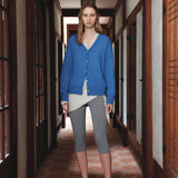 SIKN2193 Sheer Loose-Fit Knit Cardigan_Blue