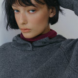 SIKN2198 Cozy Hooded Knit_Charcoal