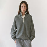 SIKN2199 Wool-Blend Striped Zip-Up Knit_Black
