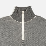 SIKN2199 Wool-Blend Striped Zip-Up Knit_Black