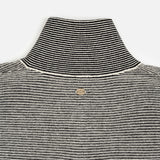 SIKN2199 Wool-Blend Striped Zip-Up Knit_Black